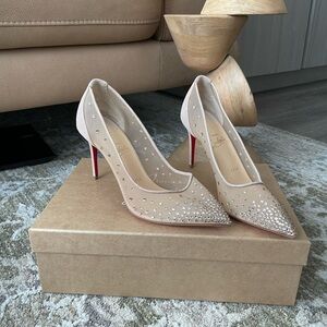 Christian Louboutin Beige Studded Heels